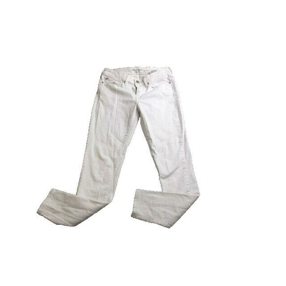 Levis Denizen Jeans Womens 28x26.5 White Low Rise Jegging Tapered Casual‎ Ladies - Picture 1 of 13
